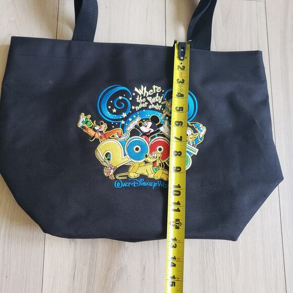Walt Disney World Tote Bag Black Large 2005 Where the Party Never Ends Rare - Picture 7 of 9